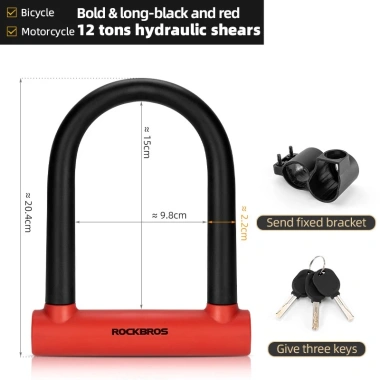 ROCKBROS U-Lock Chống Thủy Lực Kéo - Khóa An Ninh Xe Đạp Điện Giá 638.842 VND 10 ROCKBROS U-Lock Chống Thủy Lực Kéo - Khóa An Ninh Xe Đạp Điện Giá 638.842 VND 10