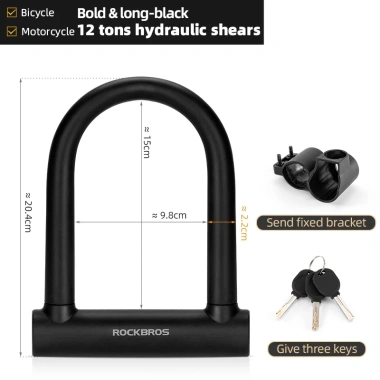 ROCKBROS U-Lock Chống Thủy Lực Kéo - Khóa An Ninh Xe Đạp Điện Giá 638.842 VND 11 ROCKBROS U-Lock Chống Thủy Lực Kéo - Khóa An Ninh Xe Đạp Điện Giá 638.842 VND 11