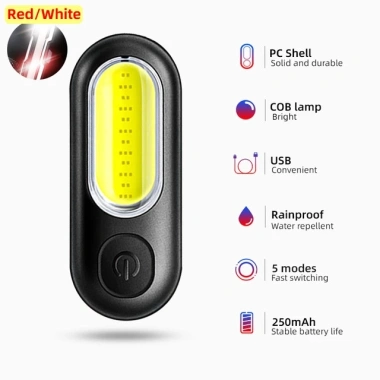 Rockbros Xe đạp nhẹ USB sạc lại, cảnh báo phanh đa an toàn - Phụ kiện an toàn cho mọi chuyến 8
