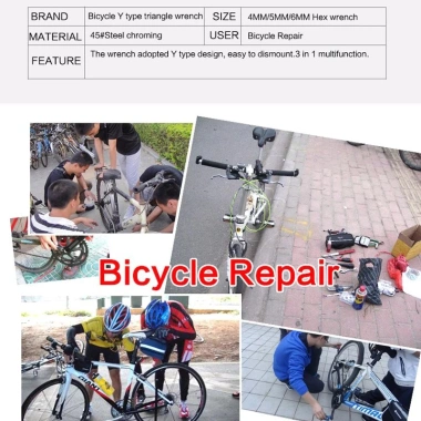 ROCKBROS Xe Đạp Nói Cờ Lê Đa Năng 3 Trong 1 Tam Giác Bộ Dụng Cụ Sửa Chữa 8 ROCKBROS Xe Đạp Nói Cờ Lê Đa Năng 3 Trong 1 Tam Giác Bộ Dụng Cụ Sửa Chữa 8