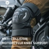ROCKBROS Xe máy – Hỗ trợ đầu gối siêu nhẹ, chống va chạm, chống gió, miếng lót phản quang, con lăn, trượt nẹp