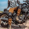 ROCKBROS Xe máy – Hỗ trợ đầu gối siêu nhẹ, chống va chạm, chống gió, miếng lót phản quang, con lăn, trượt nẹp 2