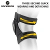 ROCKBROS Xe máy – Hỗ trợ đầu gối siêu nhẹ, chống va chạm, chống gió, miếng lót phản quang, con lăn, trượt nẹp 3