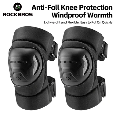 ROCKBROS Xe máy – Hỗ trợ đầu gối siêu nhẹ, chống va chạm, chống gió, miếng lót phản quang, con lăn, trượt nẹp 6 ROCKBROS Xe máy – Hỗ trợ đầu gối siêu nhẹ, chống va chạm, chống gió, miếng lót phản quang, con lăn, trượt nẹp 6