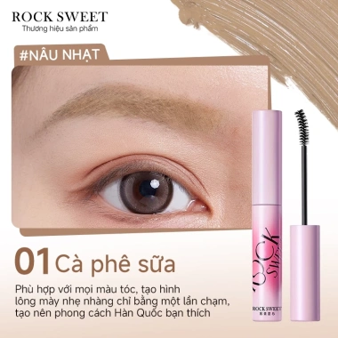 ROCKSWEET RS Mascara Lông Mày Nâu Hồng Nhạt - Chống Nước, Lâu Trôi, Không Lem 139k 10