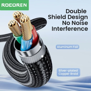 Rocoren Dây Cáp Âm Thanh Chuyển Đổi 3.5mm Sang 2 RCA Chuyên Dụng - Giá 41.708₫