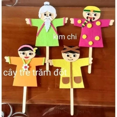 Rối que vải nỉ cho mầm non - Đồ dùng giáo dục, đặt làm theo yêu cầu, giá ưu đãi 12.000đ 4
