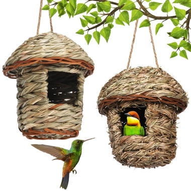 Rơm Chim Tổ Ẩn Nhà Vẹt Pug - Mài Mỏ, Mài Móng, Vuốt Chơi, Giá Ưu Đãi 341k