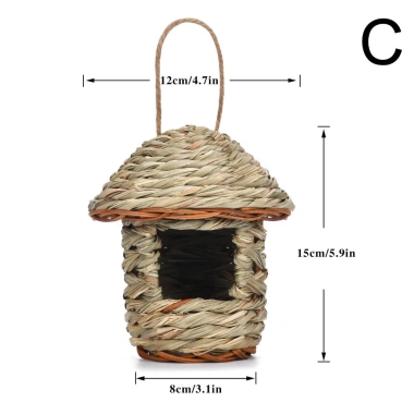 Rơm Chim Tổ Ẩn Nhà Vẹt Pug - Mài Mỏ, Mài Móng, Vuốt Chơi, Giá Ưu Đãi 341k