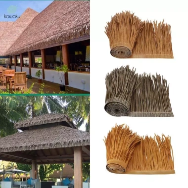 Rơm Mái Thatch 39x20in - Dễ Dùng, Đa Năng, Trang Trí Nhân Tạo Hut, Bar, Sân 4