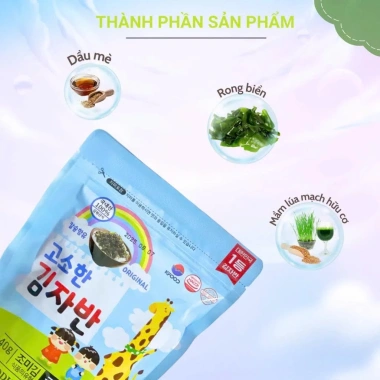 Rong biển Busan 500g trộn cơm Hàn Quốc hỗ trợ bé cao lớn, bổ sung chất xơ vitamin, giá 437k