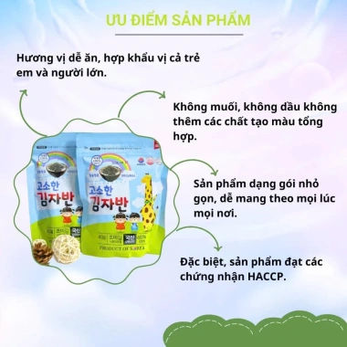 Rong biển Busan 500g trộn cơm Hàn Quốc hỗ trợ bé cao lớn, bổ sung chất xơ vitamin, giá 437k