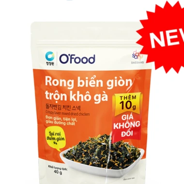 Rong biển giòn trộn khô gà 40g - Giá 36.000 VND, vị giòn, giàu dinh dưỡng, snack lành mạnh