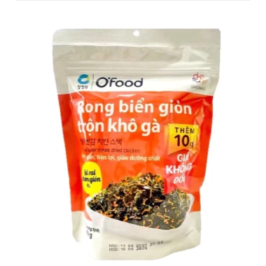 Rong biển giòn trộn khô gà 40g - Giá 36.000 VND, vị giòn, giàu dinh dưỡng, snack lành mạnh