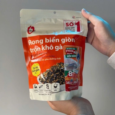 Rong Biển Giòn Trộn Khô Gà O'Food 27g: Đồ ăn vặt ngon, giòn tan, giá chỉ 50.731 2 Rong Biển Giòn Trộn Khô Gà O'Food 27g: Đồ ăn vặt ngon, giòn tan, giá chỉ 50.731 2