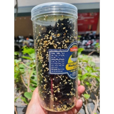 Rong biển sấy tỏi mè 250gr - Đồ ăn vặt lành mạnh, ăn trực tiếp hoặc kèm cơm, giá ưu đãi 85.000