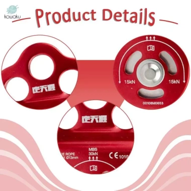 Ròng rọc nhôm 30kN vòng bi - Leo núi, cứu hộ độ cao, giảm giá 22% chỉ 605.000₫