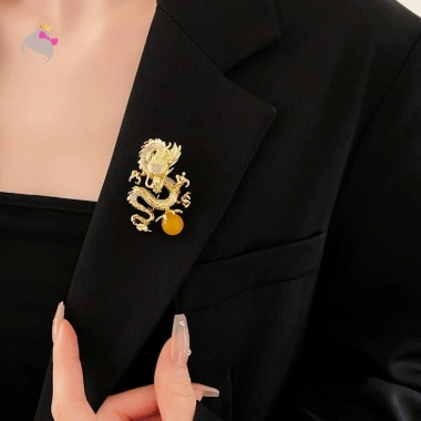 Rồng Trung Quốc Thổ Cẩm Pin Nữ Đầm Dự Tiệc, Trang Sức Cung Hoàng Đạo, Bay Rồng 2 Rồng Trung Quốc Thổ Cẩm Pin Nữ Đầm Dự Tiệc, Trang Sức Cung Hoàng Đạo, Bay Rồng 2