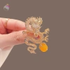 Rồng Trung Quốc Thổ Cẩm Pin Nữ Đầm Dự Tiệc, Trang Sức Cung Hoàng Đạo, Bay Rồng 6