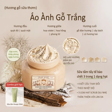 Roopy Tẩy Da Chết AHA 3 trong 1 150ml - Sữa Tắm Dưỡng Thể Tẩy Tế Bào, Quà Tặng