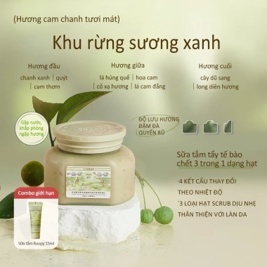 Roopy Tẩy Da Chết AHA 3 trong 1 150ml - Sữa Tắm Dưỡng Thể Tẩy Tế Bào, Quà Tặng