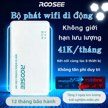 Roosee M700 bộ phát wifi di động 4G SIM, pin 2.100mAh, giá 499.000đ giảm từ 643.710đ