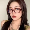 Roselife Kính Mát Gọng Chữ Nhật Hẹp Màu Nâu Hàn Quốc Thời Trang Lái Xe Du Lịch Nam Nữ 17.928 VND 3