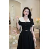 Rosy V65 Váy dáng A cổ V sang trọng, phù hợp đi làm, đi chơi, tiệc - tặng thắt lưng, giảm còn 325.500₫ 2