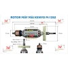 Rotor (Ruột) Máy Mài Kenyo 1.252 - Độ bền cao, Giá chỉ 278.000₫ (Giảm 20%)
