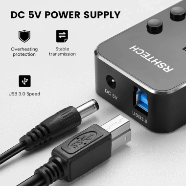 RSHTECH R516 Hub USB-C 4 Cổng sang USB 3.0 Nhôm Nhỏ Gọn kèm Bộ Chuyển Đổi 5V AC Giá ưu đãi 308.000₫ 5
