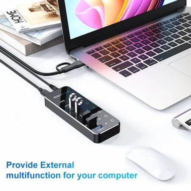 RSHTECH ST07C Hub USB 7 trong 1 3.2A Type C cho MacBook 2 Cổng USB Giá ưu đãi 594.000 6 RSHTECH ST07C Hub USB 7 trong 1 3.2A Type C cho MacBook 2 Cổng USB Giá ưu đãi 594.000 6