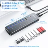 Rshtech USB C Hub Splitter công tắc cảm ứng 7 USB A 3.0 + 2 USB C 10Gbps cho MacBook giá 847.000 VND 3