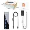 Rshtech USB C Hub Splitter công tắc cảm ứng 7 USB A 3.0 + 2 USB C 10Gbps cho MacBook giá 847.000 VND 9