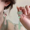 Ru Đơn Giản Sen Mặt Dây Chuyền Tai Móc Handmade - Phong Cách Cổ Đại Trung Quốc Thanh Lịch 2
