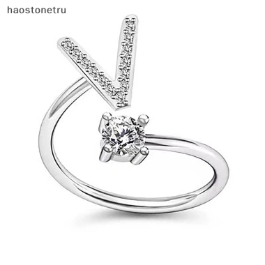 Ru Nhẫn Hở 26 Chữ Cái Đính Đá Lấp Lánh Điều Chỉnh Đa Năng Cho Nữ Giá 40.150₫ 8