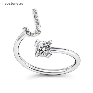 Ru Nhẫn Hở 26 Chữ Cái Đính Đá Lấp Lánh Điều Chỉnh Đa Năng Cho Nữ Giá 40.150₫ 19