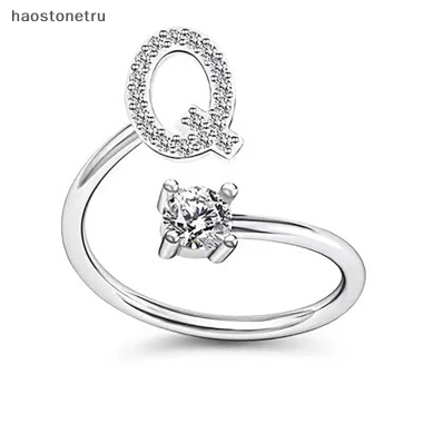 Ru Nhẫn Hở 26 Chữ Cái Đính Đá Lấp Lánh Điều Chỉnh Đa Năng Cho Nữ Giá 40.150₫ 21