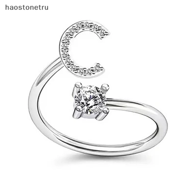 Ru Nhẫn Hở 26 Chữ Cái Đính Đá Lấp Lánh Điều Chỉnh Đa Năng Cho Nữ Giá 40.150₫ 26