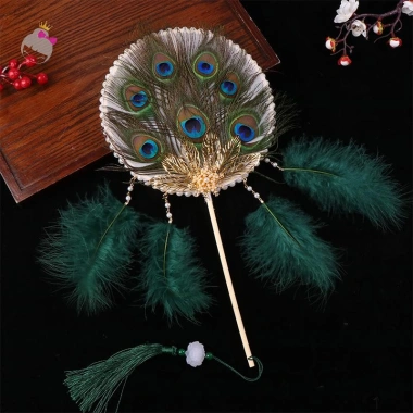 Ru Sang Trọng Con Công Tròn - Quạt Độc Đáo Cổ Cưới, Đạo Cụ Trang Trí Nhà Cửa 7 Ru Sang Trọng Con Công Tròn - Quạt Độc Đáo Cổ Cưới, Đạo Cụ Trang Trí Nhà Cửa 7