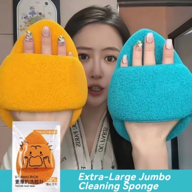 Rửa Mặt Puff Cực Lớn Dày - Làm Sạch Sâu, Mềm Mại, Găng Tay Bọt Biển, 59.950 VND