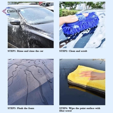 Rửa Xe Microfiber Bọt Biển - Máy Giặt Tự Động, Bàn Chải, Khăn, Găng Tay, 66k-52k