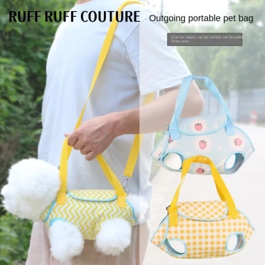 RUFF RUFF COUTURE Ba lô thú cưng thoáng khí, chống sốc, không trầy xước đa chức năng