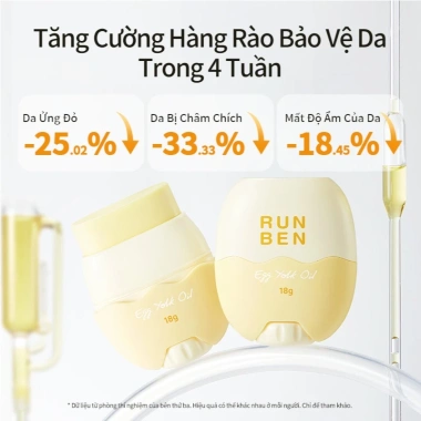 RUNBEN Dầu Lòng Đỏ Trứng 18g Kem Dưỡng ẩm An Toàn Không Độc Hại cho Trẻ Em