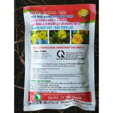 Rụng Lá Mai Gói 200g Mê Kông - Không Suy Cây, Tạo Nụ Đồng Loạt, Nhiều Hoa Đẹp