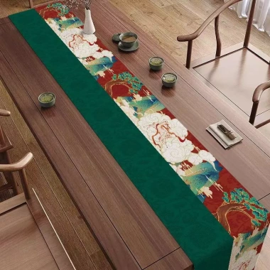 Runner Bàn Vải Lanh Cotton Thái Lan 2.026 - Phong Cách Tết Nguyên Đán, Tiệc Cưới, Nhà Bếp, Cà Phê - Giá 118.800 VND