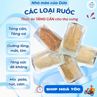Ruốc cá hồi & gà cho thú cưng - Pate dinh dưỡng, trộn hạt, giảm giá 23.800đ Ruốc cá hồi & gà cho thú cưng - Pate dinh dưỡng, trộn hạt, giảm giá 23.800đ