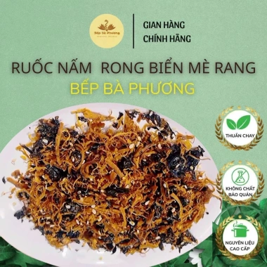 Ruốc nấm chay 500g - Chà bông nấm hương, rong biển, vừng mè rang, Bếp Bà Phương 42.000 VND