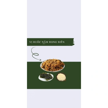 Ruốc nấm chay 500g - Chà bông nấm hương, rong biển, vừng mè rang, Bếp Bà Phương 42.000 VND