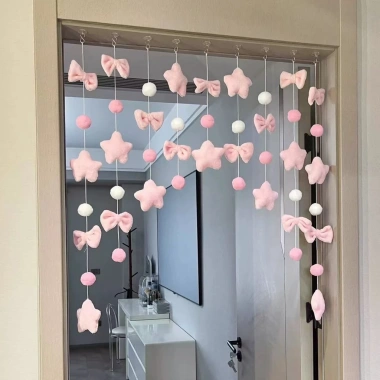 Ruomu Giá Trị Cao Nữ Treo Rèm Hành Tinh Hồng Trang Trí Tường Không Đục Lỗ Dễ Thương Trang Trí Trái Tim