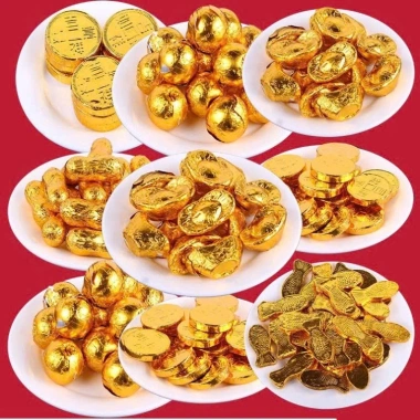 Rương Socola Đồng Tiền Vàng 120g - Socola Ngon Đậm Đà, Nhiều Màu, Giá 65k